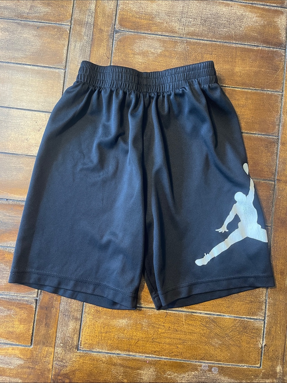 Nike Black Athletic Shorts with Large Gray Jumpman
